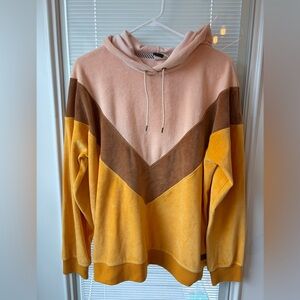 Roxy Velour Chasing Waves Hoodie Size L